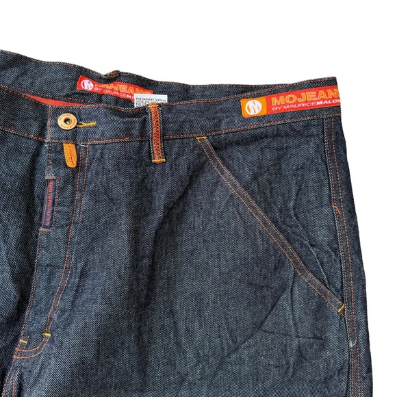 Maurice Malone Vintage MoJo Jeans Baggy Wide Leg Jorts Y2K Jnco Evisu Loose Fit - Picture 4 of 12